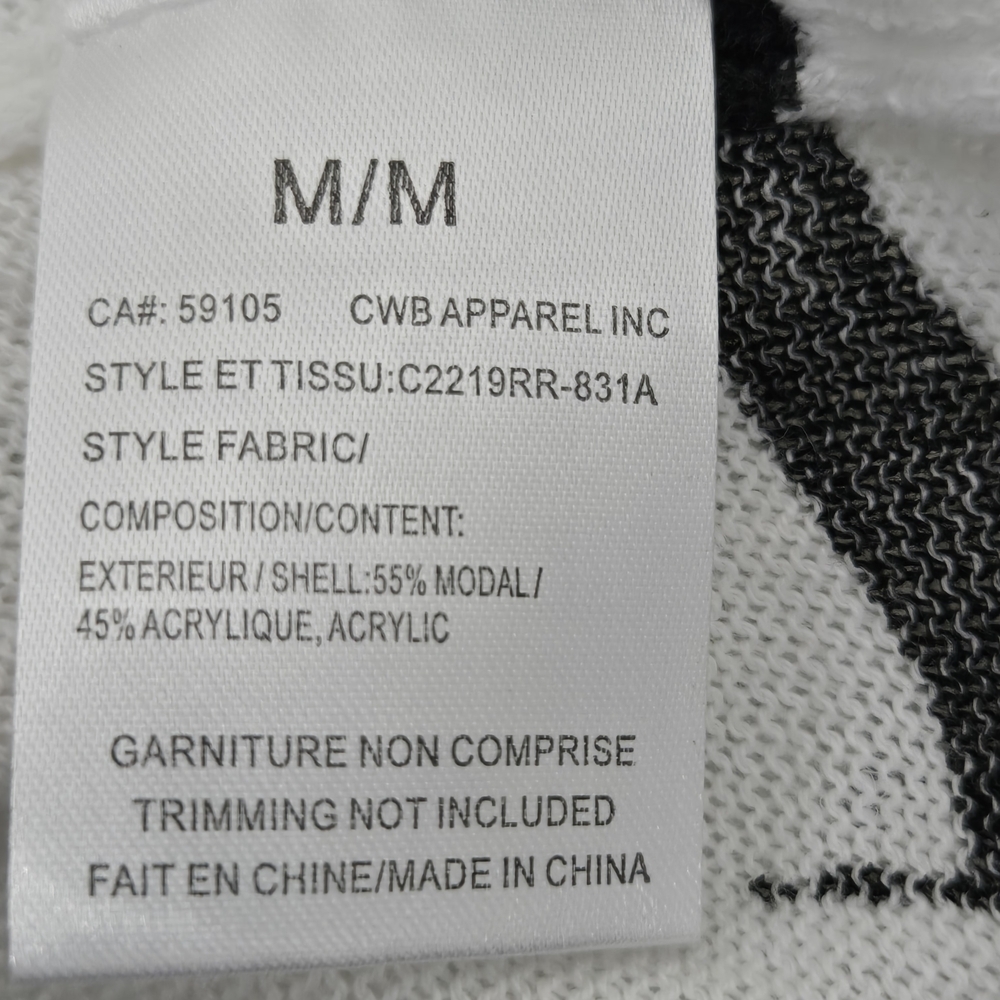 CHARLIE B Black and White Graphic Oversized Tunic, Medium - Picture 5 of 5